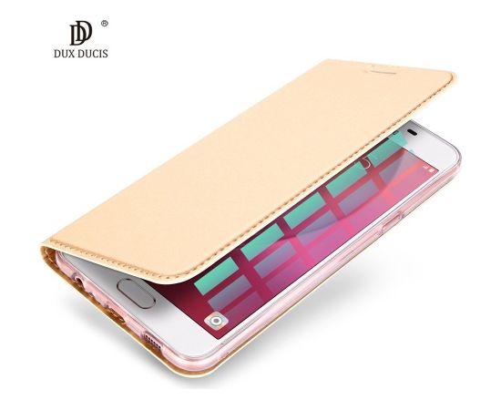 Dux Ducis Premium Magnet Case Grāmatveida Maks Telefonam Huawei Mate 20 Lite Zeltains