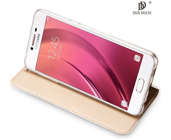 Dux Ducis Premium Magnet Case Grāmatveida Maks Telefonam Huawei Mate 20 Lite Zeltains
