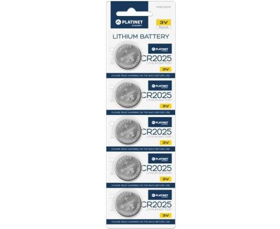 Platinet CR2025 Litija 3V Baterija (5gab. Blisters)