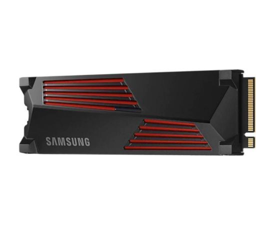 SSD SAMSUNG 990 PRO with Heatsink 4TB M.2 PCIe Gen4 NVMe TLC Write speed 6900 MBytes/sec Read speed 7450 MBytes/sec 2.3mm TBW 1200 TB MTBF 1500000 hours MZ-V9P4T0GW