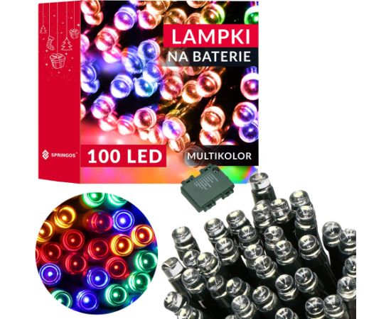 Akumulatora gaismas Springos CL4032 100 Led