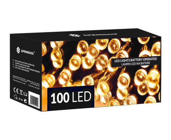 Akumulatora gaismas Springos CL4030 100 Led