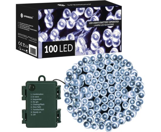 Akumulatora gaismas Springos CL4031 100 Led