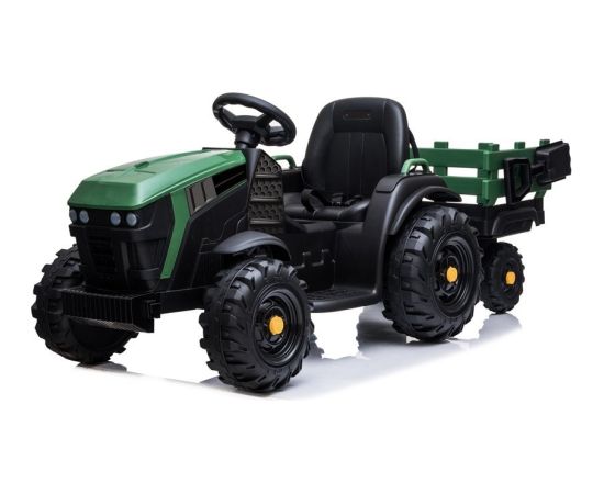 Lean Cars Electric Ride On Tractor with a trailer BDM0925 Military Green