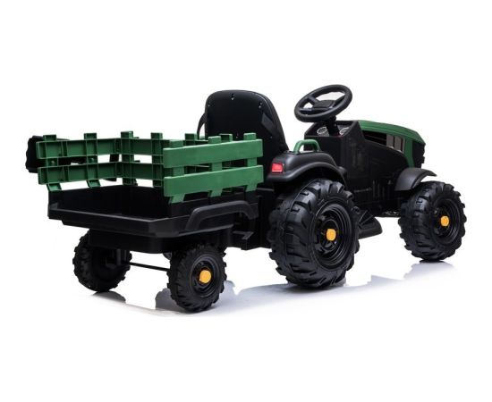 Lean Cars Electric Ride On Tractor with a trailer BDM0925 Military Green