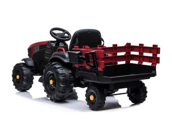 Lean Cars Electric Ride On Tractor with a trailer BDM0925 Red