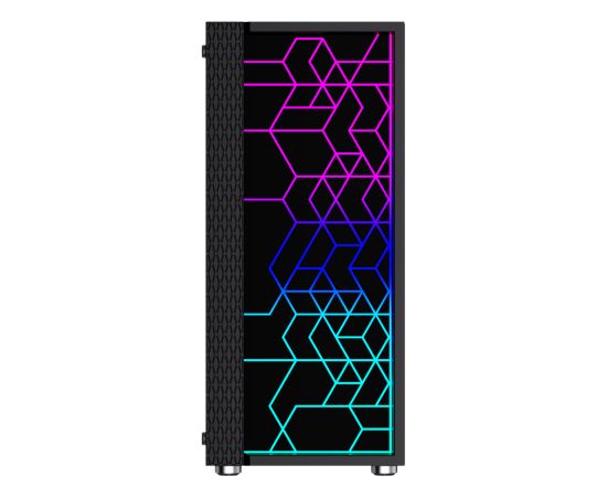 Gembird Fornax 2500 ARGB Gaming ATX computer case, Midi Tower, backlight,  Black