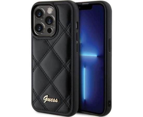 Guess Quilted Metal Logo Case Защитный Чехол для Apple iPhone 15 Pro