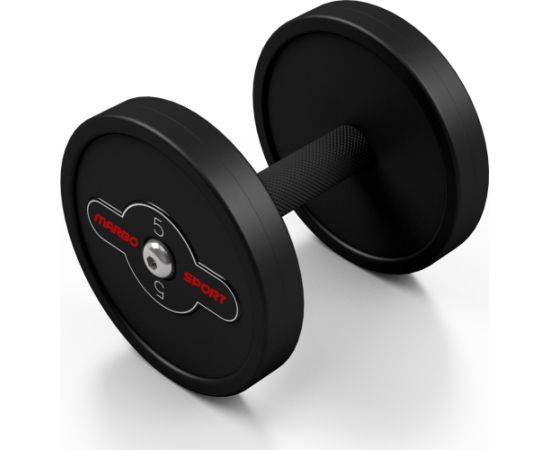 Marbo Sport Gumijota hantele Marbo - 5 kg, melna Svaru ripas un stieņi