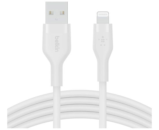 Belkin Cbl Scicone USB-A LTG 2M blc White