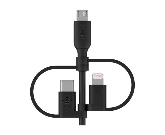 Belkin BOOST CHARGE USB cable 1 m USB A USB C/Micro-USB B/Lightning Black