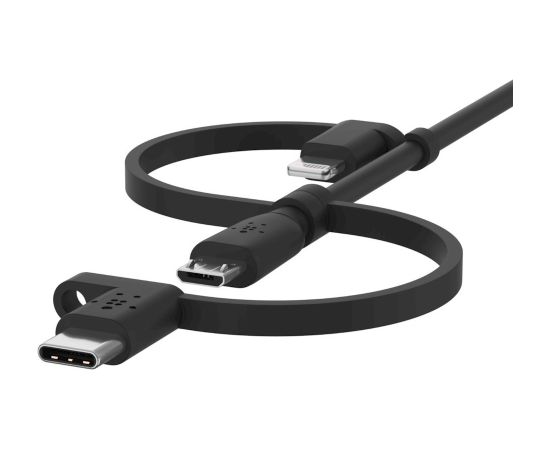 Belkin BOOST CHARGE USB cable 1 m USB A USB C/Micro-USB B/Lightning Black