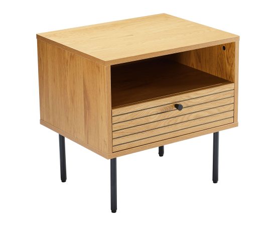 Night stand LINE 50x40xH50cm, melamine with oak bark