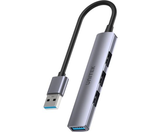 UNITEK HUB USB-A 1XUSB-A 5 GBPS, 3XUSB-A 2.0 ALU