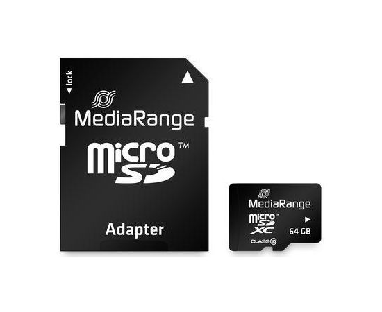 Media Tech MEMORY MICRO SDXC 64GB C10/W/ADAPTER MR955 MEDIARANGE