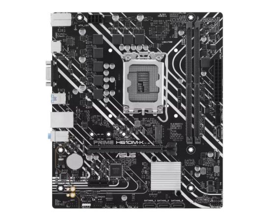 Mainboard ASUS Intel H610 LGA1700 Micro-ATX Memory DDR5 Memory slots 2 1xPCI-Express 3.0 1x 1xPCI-Express 4.0 16x 1xM.2 1x15pin D-sub 1xHDMI 4xUSB 2.0 2xUSB 3.2 1xPS/2 1xRJ45 3xAudio port PRIMEH610M-K