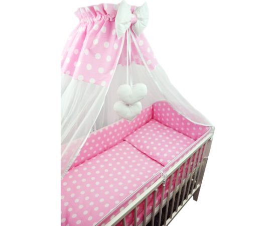 Sešu daļu gultas veļas komplekts 120x90 40x60 cm, rozā
