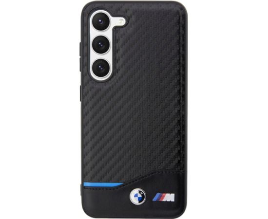 BMW M PU Carbon Blue Line Case for Samsung Galaxy S23 Black