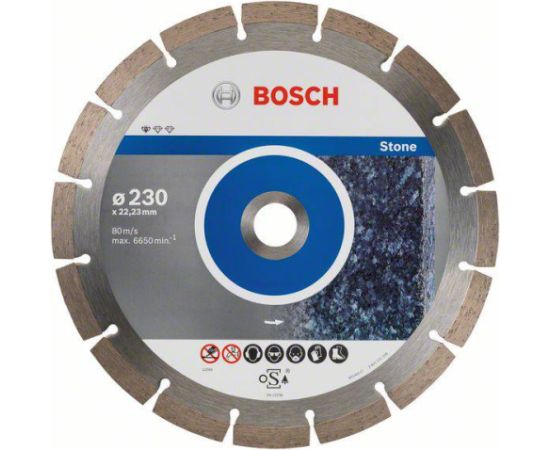Dimanta griešanas disks Bosch Standard for Stone 2608603238; 230x22,23 mm; 10 gab.