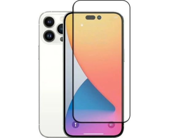 Fusion 5D glass aizsargstikls pilnam ekrānam Apple iPhone 14 Pro melns