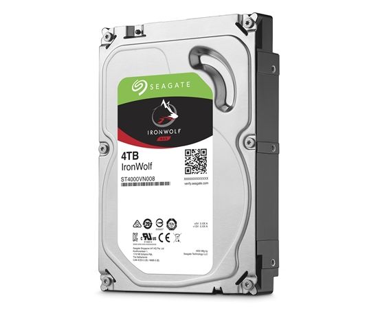 Seagate NAS HDD IronWolf 4TB 5900 RPM, 3.5 ", HDD, Serial ATA III, 64 MB Жесткие диски (HDD)