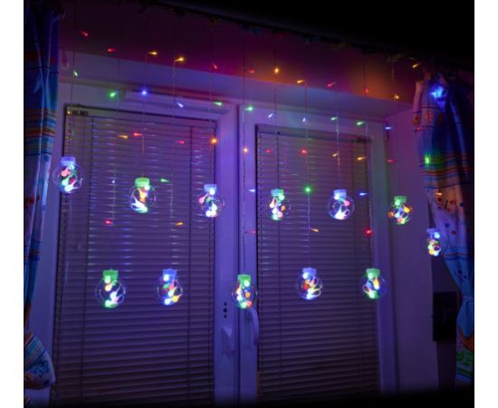 RoGer LED Светящиеся Занавески Шарики 3m / 108LED Разноцветный