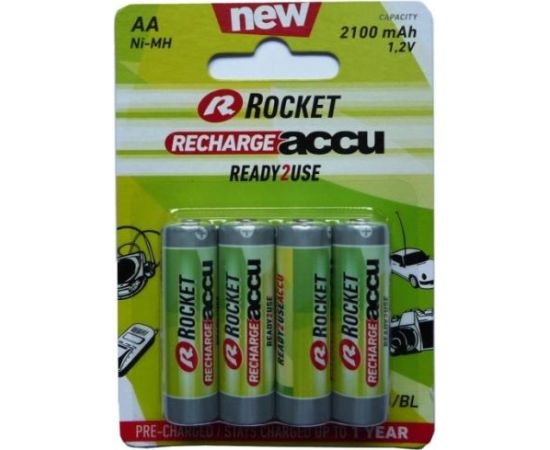 Rocket Precharged HR6 2100MAH ALWAYS READY Blistera iepakojumā 4gb.