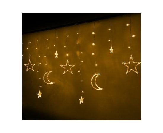 RoGer Aizkari Zvaigznēm un Mēness 138 LED Silti-balts 2.5m