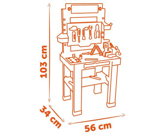 Smoby B&D Bricolo One Workbench 79 Pc