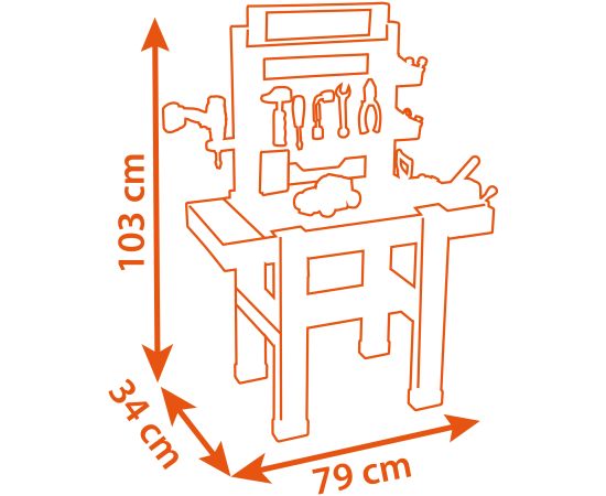 Smoby B&D Bricolo Center Workbench 92 Pc