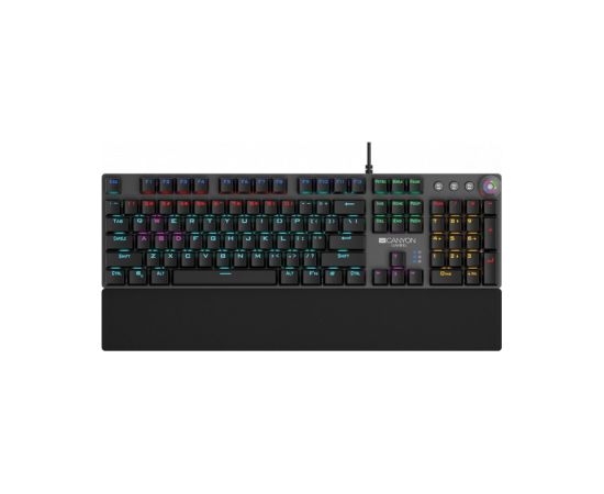 Canyon Gaming Keyboard Nightfall GK-7 with Lighting Effect  Dark Grey