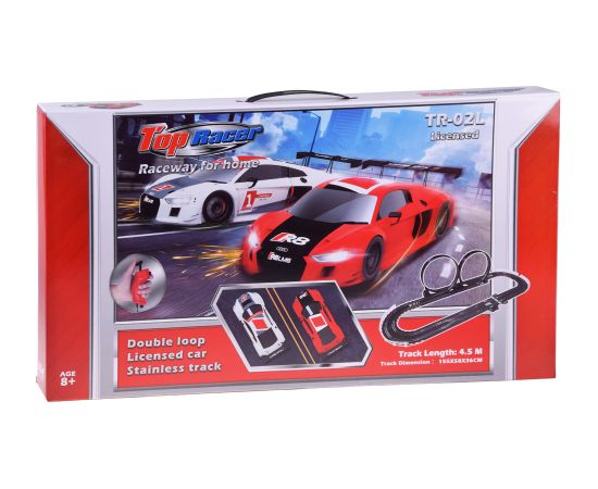 Tālvadības pults vadāma sacīkšu trase ar divām AUDI automašīnām, 4,5 m Радиоуправляемые Игрушки