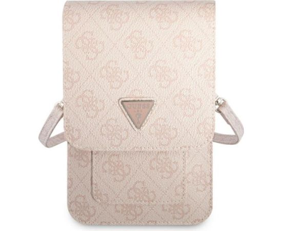 Guess PU 4G Triangle Logo Phone Bag Pink