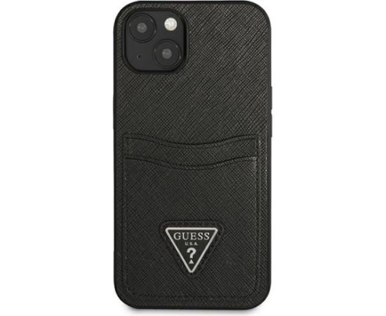 Guess Saffiano Double Card Case for iPhone 13 mini Black