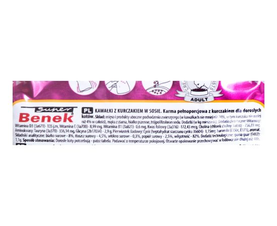 SUPER BENEK Chicken in sauce - wet cat food - 100 g