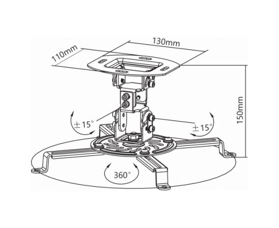 Sbox PM-18 Projector Ceiling Mount