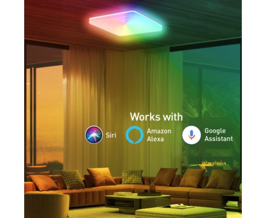 Tellur Smart WiFi Ceiling Light, RGB 24W, Square, White