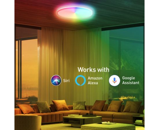 Tellur Smart WiFi Ceiling Light, RGB 24W, Round, White