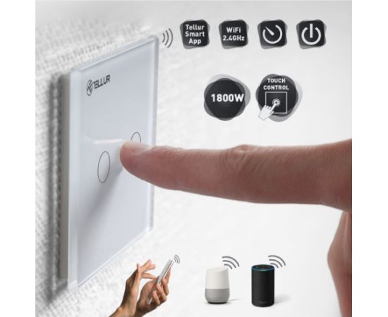 Tellur WiFi switch, 2 ports, 1800W