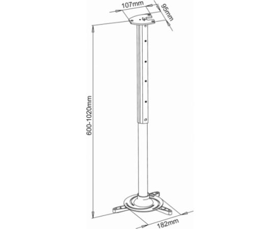 Sbox Projector Ceiling Mount max336mm 15kg PM-102XL