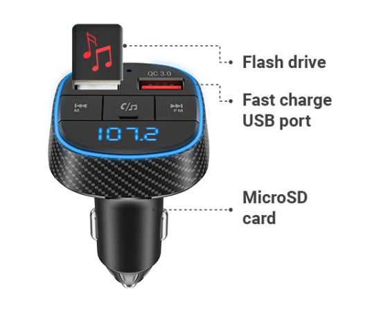 FM Modulators ar USB lādēšanu Navitel BHF02 Base