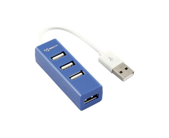 Sbox H-204 USB 4 Ports USB HUB blueberry blue