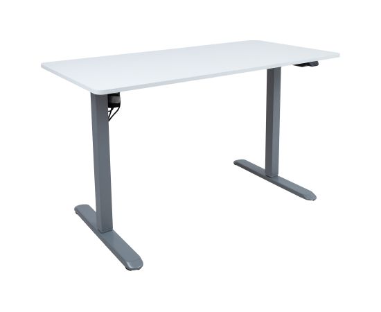 Desk ERGO LIGHT with 1 motor 120x60cm, silver grey/white