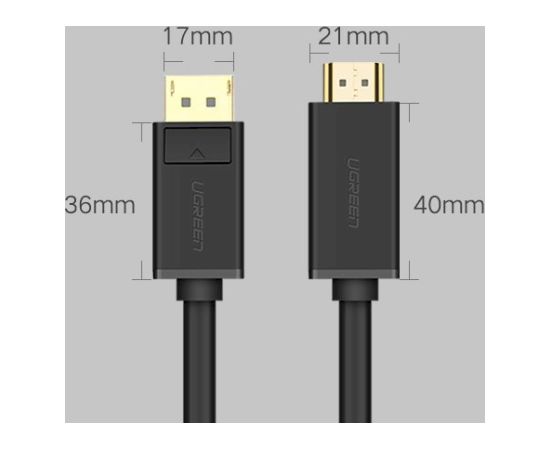 Ugreen Uni-directional DisplayPort to HDMI cable 4K 30 Hz 32 AWG 1,5 m (DP101 10239)