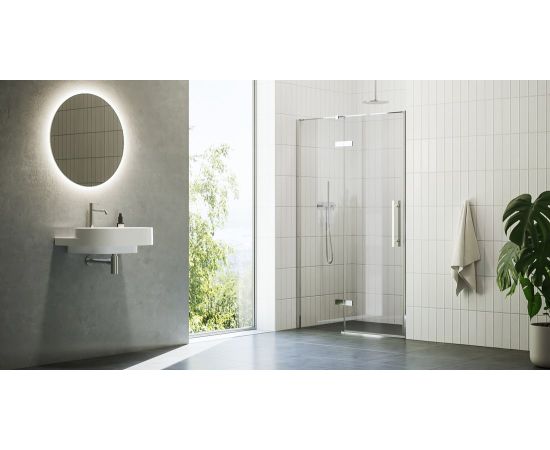 Ravak dušas durvis COOL COSD2 100 H=195 hroms + caurspīdīgs stikls Dušas durvis