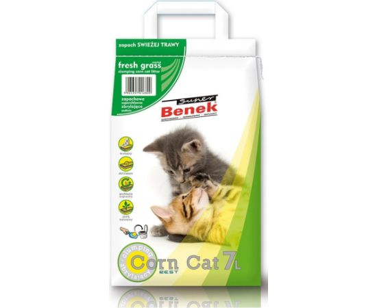 Certech Super Benek Corn Cat Fresh Grass - Corn Cat Litter Clumping 7 l