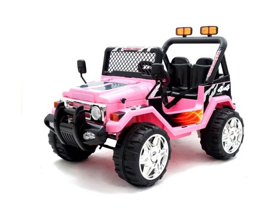 Vienvietīgs elektromobilis "Jeep Raptor 4x4", rozā