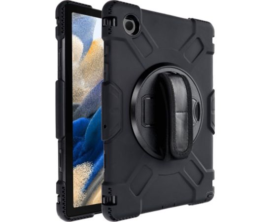 Fusion 360 Rotation Case planšetdatora maciņš ar grozāmu turētāju Samsung X200 Galaxy Tab A8 2021 10.5" melns