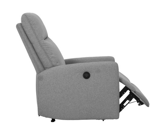 Recliner armchair KATY electric, light grey