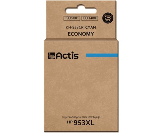 Actis KH-953CR ink for HP printer; HP 953XL F6U16AE replacement; Premium; 25 ml; cyan - Neuer Chip